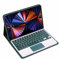 GUPENAA Funda para teclado con trackpad para Lenovo Tab M10 FHD Plus de 10.3 pulgadas (TB-X606F/TB-X606X), funda delgada y ligera con teclado Bluetooth desmontable magnéticamente, verde oscuro