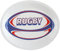 Santex mariage Paquet de 10 Assiettes Rugby 19cm ovales