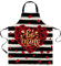 XVBCDFG Valentinstag-Schürzen für Damen und Herren mit Taschen, Love Red Spring Rose Black Stripes Be-Mine, verstellbare, wasserdichte Küchenschürze zum Grillen, Kochen, BBQ, Malen