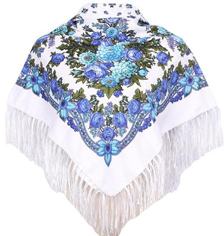 Russische quadratische Damenschals, Tradition, muslimischer Hijab-Schal, Kopftuch, Ukrainische Kopfbedeckung, Stirnband, Tuch
