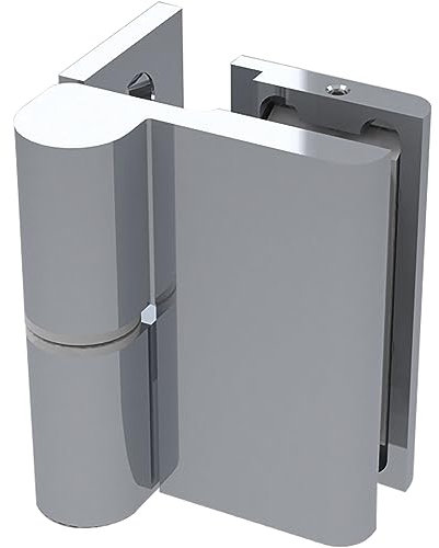 Duschwand Scharnier 8410N HS 90° Glas-Wand, links, Zamak verchromt poliert