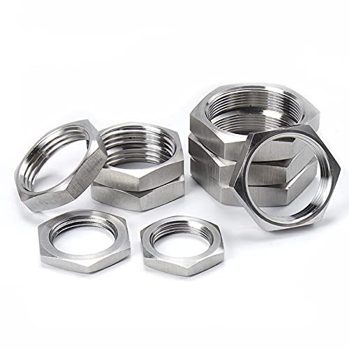 Sechskantmutter, M8, M10, M12, M14, M16, M18, M20, M22, M24, M25, M27, M30, Teilung 1, 1,5 mm, metrisch, weiblich, 304 Edelstahl, Sechskant-Kontermutter, Rohrverschraubung, 5 Stück(M20x1.5mm(S24 H4))