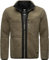 Ragwear Herren Fleecejacke Kurze Teddyfleece-Jacke warm mit hohem Kragen Noory Mocca Gr. M