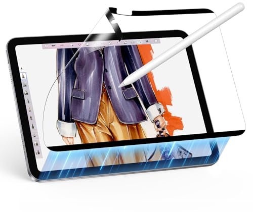 ESR Magnético Protector Pantalla Efecto Papel para iPad 11.ª/10.ª Gen A16/A14 (11/10,9 Pulgadas, 2025/2022), Escribe y Dibuja Como en Papel, Extraíble y Reutilizable, Compatible con Face ID y Pencil
