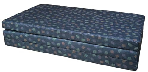 FORTISLINE Klappmatratze 120x195x8 cm - 3-teilige Faltmatratze H2, Gästematratze und Reisematratze mit waschbarem Bezug, Oeko-TEX Standard 100, handgefertigt in der EU, für Gäste und Camping