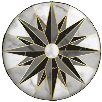 Universal Ersatz Ersatzrad Abdeckung Kompass Schild Wasserdicht Reserveradabdeckung Staubdicht Reifen für Anhänger, Wohnmobil, SUV, Geländewagen Rad 14 Zoll