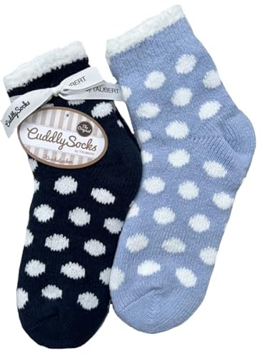 Taubert 232159-588 KUSCHELSOCKEN dick Daisy 2 Paar hellblau Navy