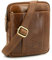 ekavale Umhängetasche Herren aus Leder - Stylische Schultertasche Herren Vintage - Messenger-Bag für Männer, für Alltag, Arbeit Robuste kleine Herrentasche (Camel Apron)