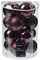 Kaemingk Weihnachtskugeln Glas 8cm 16 Stück - matt & glänzend - Große Christbaumkugeln Weihnachtsbaumkugeln für Weihnachten - Christbaumschmuck & Weihnachtsbaumschmuck - Dunkel Mauve