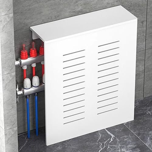 Snaweo Radiator Cover, PVC Heating Cover Cabinet, Radiator Cover Heating Cabinet Shelf, Heating Cover Cabinet Storage Organizer Cabinet, Pipe Valve Privacy Barrier(L60xH60xW25cm)