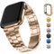 Fullmosa Bracelet compatible avec Apple Watch Serie 10 46mm, bracelet en acier inoxydable pour iwatch série 10, 46mm,Or Rose