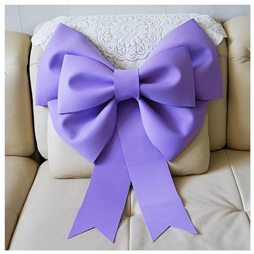 GreatRise Große Schleifen Riesen Schleife Weihnachtsschleifen Dekoschleife Hängende Geschenkschleife Autoschleife für Weihnachtsbaum Kamin Heim Haustür Hochzeit Party Dekoration Hellviolett 50cm