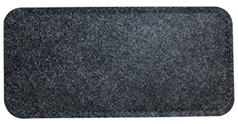 KADSXIYA Brillenetui aus weichem Filz für Sonnenbrillen, Brillenetui, Organizer-Tasche, grau dunkel