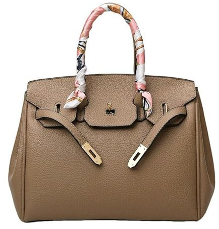 YLQQdMK Damenhandtasche Frauenbeutel Mehrstufige Handtasche Litschäer Muster Schulter Messenger-Tasche-Khaki Single Bag