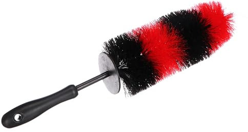 SIXTOL CAR Detailing TIRE Brush L | Felgenbürste Auto | Große Reinigungsbürste für Reifen | 10 cm Durchmesser | Felgenreiniger | Bremsstaubentferner | Ergonomischer Griff | Präzise Reinigung