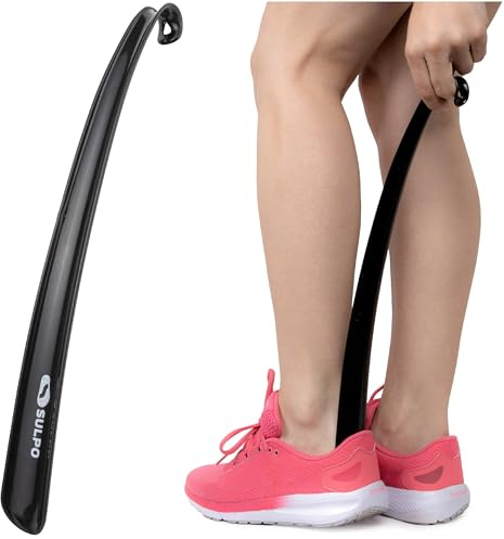 SULPO Schuhlöffel lang 42 cm, Kunststoff-Schuhanzieher, 1 Stück | 42 cm langer Schuhlöffel aus Kunststoff – leicht und handlich für bequemes Schuhanziehen im Stehen oder Sitzen