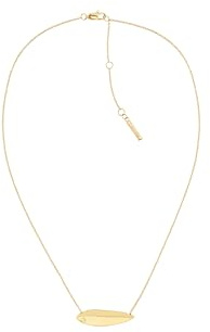 Calvin Klein Women's SCULPTED Collection Pendant Necklace In Stainless Steel with Yellow Gold Plating - 35000816