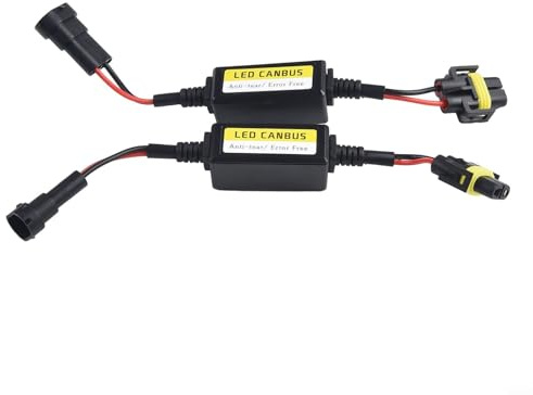 2 x LED-H11-Scheinwerfer-Canbus-Fehler, Anti-Flacker-Widerstand, Canceller-Decoder-Adapter für Auto- und LKW-Systeme mit wasserdichtem Design und Spielen
