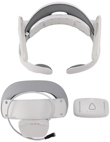 VR Headstrap with Battery for Meta 3, Adjustable VR Headset Strap with 5000mAh Battery Pack, Extended 6H Playtime, Lightweight Comfortable Design for Enhanced VR Gaming Experience