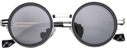 Naroote Verstellbare Getönte Sonnenbrille, Runde Strandsonnenbrille, Hochwertige ND-Linsen-Sonnenbrille mit Mode und Funktionalität, Ideal für Optimalen Komfort und Schutz
