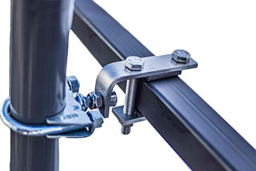 STORM-PROOF Sonnenschirmhalter Balkongeländer Alfa 2er Set aus Metall für eckige Geländer