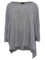 Zwillingsherz Poncho mit Baumwolle - Hochwertiges Cape für Damen - XXL Umhängetuch und Tunika mit Ärmel - Strick-Pullover - Sweatshirt - Stola für Sommer und Winter von Cashmere Dreams - grau