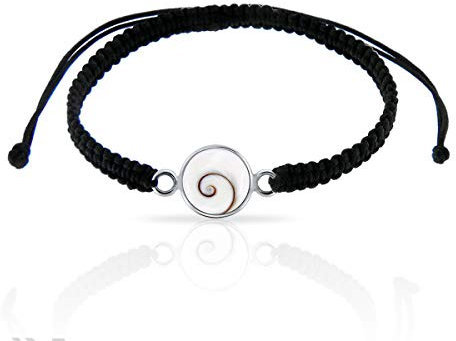 PLANETYS - 925 Sterling Silber Armband Geflochtene Schnur Auge des Heilige Lucie - Santa Lucia - Oeil de Sainte Lucie - Shiva Eye