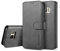 UEEBAI Handyhülle für Samsung Galaxy S7, Hülle Retro Premium PU Leder Weiche Klapphülle Magnetverschluss Wallet Kartenfach Standfunktion Cover Anti Kratzern Flip Case Trageband Schutzhülle -Schwarz