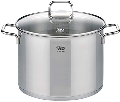 ELO 72447 Citrin 26cm Gemüsetopf 26 cm, Edelstahl, Volumenskala, Öl-Dosiersystem (Oil Optimizer), Edelstahl silberfarben