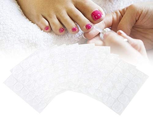 False Nails Stickers, 10 Sheets Transparent Nail Tapes Double-Sided Adhesive Nail Tab Toe Nail Glue Stickers for DIY Nail Art Decoration