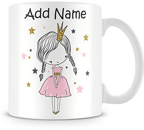 MUGGZ Princess Mug - Personalised Princess Cup/Gift with Name