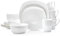 Stone Lain Weave Service de table rond en porcelaine anglaise 16 pièces, Porcelaine, blanc, Service for 4
