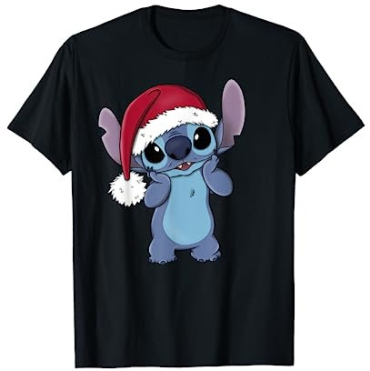 Disney Lilo & Stitch Weihnachten Santa Hat Stitch T-Shirt