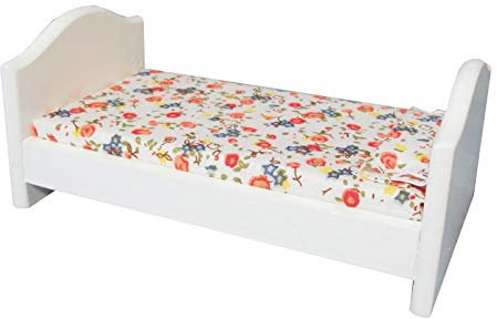 Melody Jane Puppenhaus Klein Weiß Einzelbett Kinder Kinderzimmer Schlafzimmer Möbel