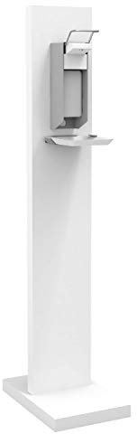 medimObil Desinfektionssäule Hand Desinfektionsstation Desinfektionsmittelspender stehend mit 500 ml inkl. Auffangschale