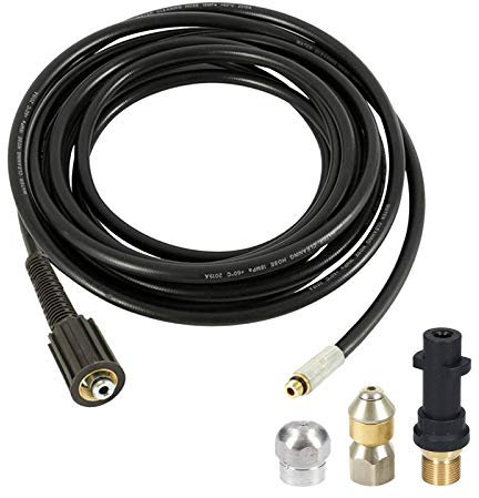 Tubo per idropulitrice ad alta pressione, 160 bar, 2320 PSI, ricambio per la pulizia dei tubi dell'acqua Karcher M22 K Series (15 m)