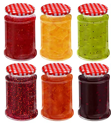 Oramics Einmachgläser mit Schraubdeckel Vorratsgläser Sturzgläser Set zum Einkochen, Konservieren und Servieren als Dessertgläser – Marmeladengläser, Aufbewahrungsgläser (6x 315ml)
