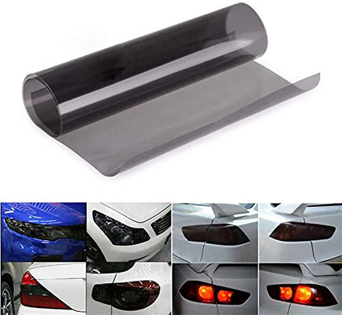 Uposao Scheinwerfer Folie Auto Tönungsfolie Aufkleber 150x40cm, Hellschwarz wasserdicht Nebelscheinwerfer Rückleuchten Blinker Vinyl Auto DIY Klebefolie Film Dekor