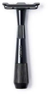 The Twig Rasierer, Schwarz - plastikfrei, Einzelklinge, Sicherheitsrasierer für Damen & Herren mit empfindlicher Haut oder hellerem Haar