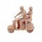 ZEDACAKAI Figurine 1/43 jeune homme modèle miniature couple portant un kit de garage moto doit être coloré par vous-même N°2
