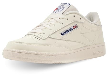 Reebok Men Club C 85 Sneaker, Chalk/Chalk/Classic Cobalt, 8