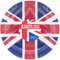 Sketched UNION JACK PAPER PLATES 8 PACK - 9 Jubilee Coronation King Queen Party Parties Tableware Street Supplies Decorations British Decor UK