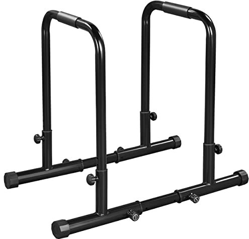 Abician Barres de Dips Ajustable, Barres Parallèles Gym au Domicile, Salle de Sport, Training Station de Musculation pour Tractions, Pompes, Charge Maximale 227kg