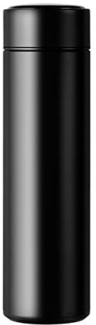 smashing Botella de agua aislada al vacío,Botella de agua inteligente de 500 ml con indicador de temperatura LED Botella de café, botella de té y huevo, botella de agua de doble pared aislada al