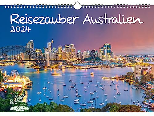 Reisezauber Australien DIN A3 Kalender für 2024 Urlaub Canberra Sydney Koala- Seelenzauber