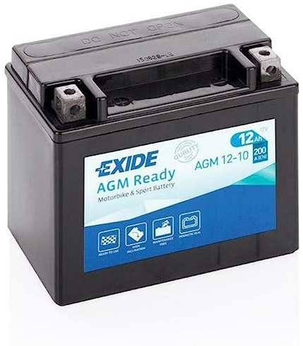 EXIDE AGM12-10 YTX12-BS (Factory Prepared) HIGH PERFORMANCE MOTORCYCLE BATTERY