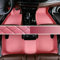 Personalisierung Anpassen Autofussmatten - 3D Luxus PU-Leder Auto Fussmatten Massanfertigung, Nach Maß Fußmatten Kompatibel mit 99% AutoMarke Modell (Rosa)