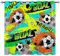 YUANZU Fußball Vorhänge Kinder Jungen Sport Grunge Ball Ösen Gardinen mit Blickdichte Vorhang Kälteschutz Blackout Curtain Kinderzimmer Schlafzimmer Verdunkelung Fenster, 2 Stück, H 200 x B 140 cm