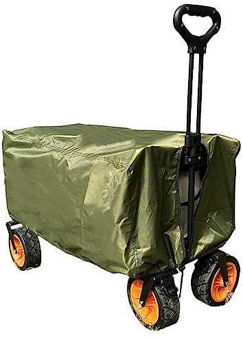 Bollerwagen Abdeckung, Faltbare Regenschutzhülle für Handwagen Garten Wagen Abdeckung 210D Wasserdicht &Staubdicht Outdoor Transportkarre Handwagen Abdeckung für Garten Camping,Belastbar bis 100kg