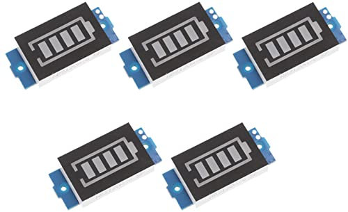 TECNOULAB 5 pièces Indicateur de Niveau de Puissance de capacité de Batterie au Lithium, écran Bleu 2S 8.4V 18650